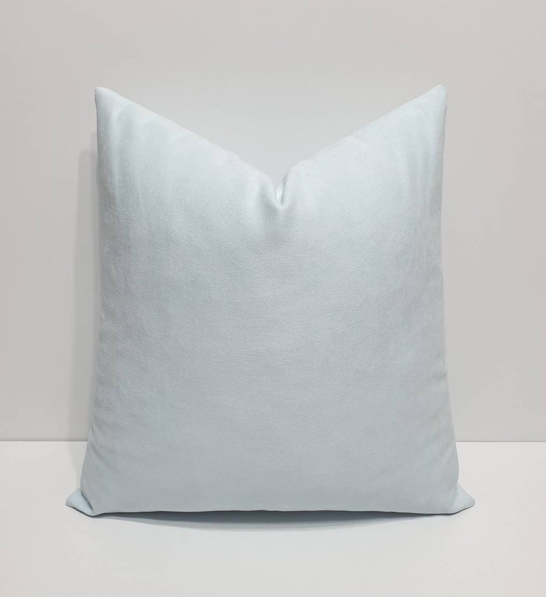 light blue pillow cover, baby blue pillow cases, blue throw pillow cover, solid blue pillow, farmhouse sofa cushion, 11x19, 12x20, 14x14