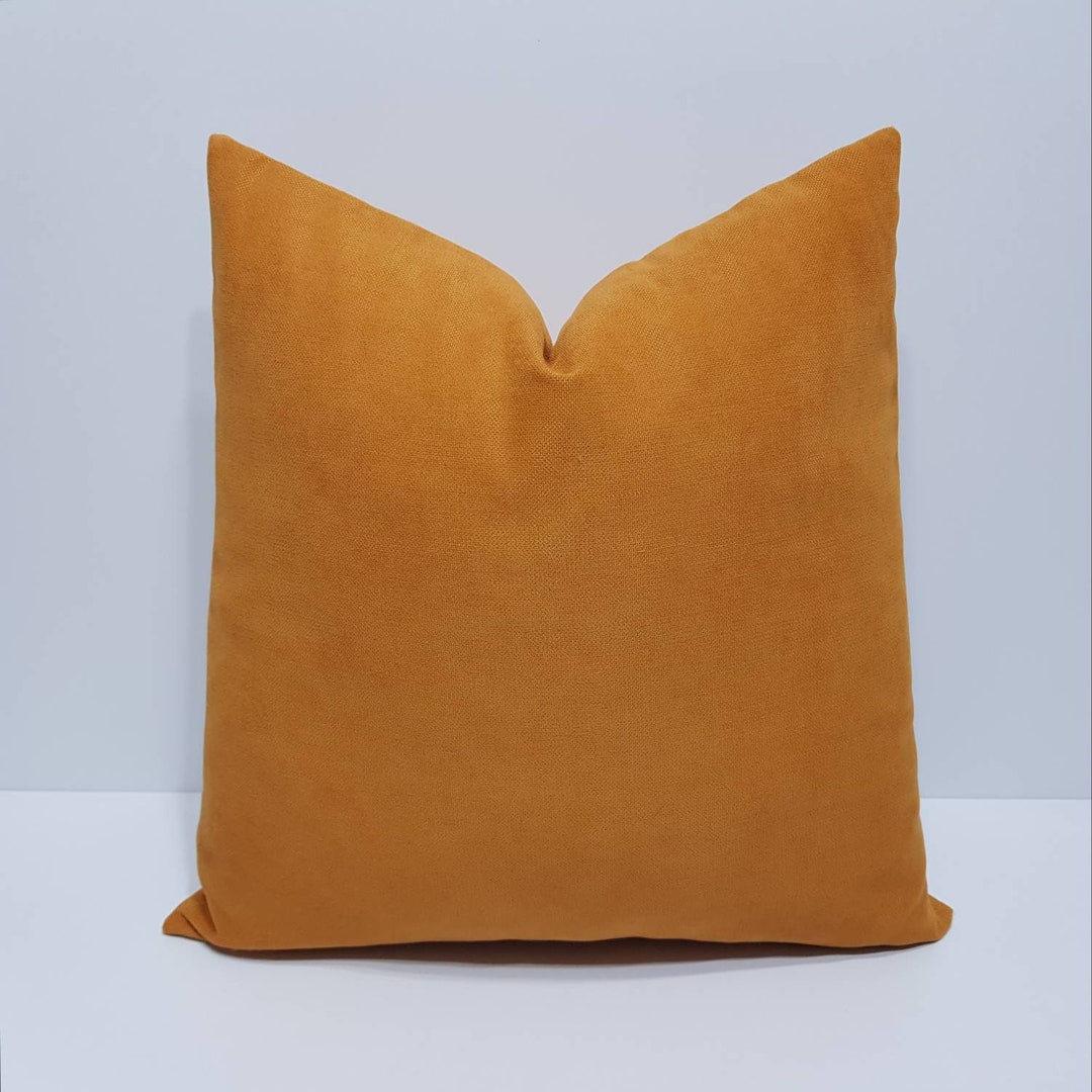 Dark Mustard Yellow Pillow Cover Dark Mustard Yellow Cushion Etsy