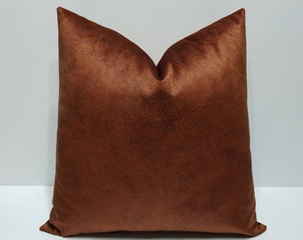 rust velvet pillow cover, soft velvet cushion cases, velvet throw pillow cover, luxury sofa pillow cover, velvet lumbar pillow cover