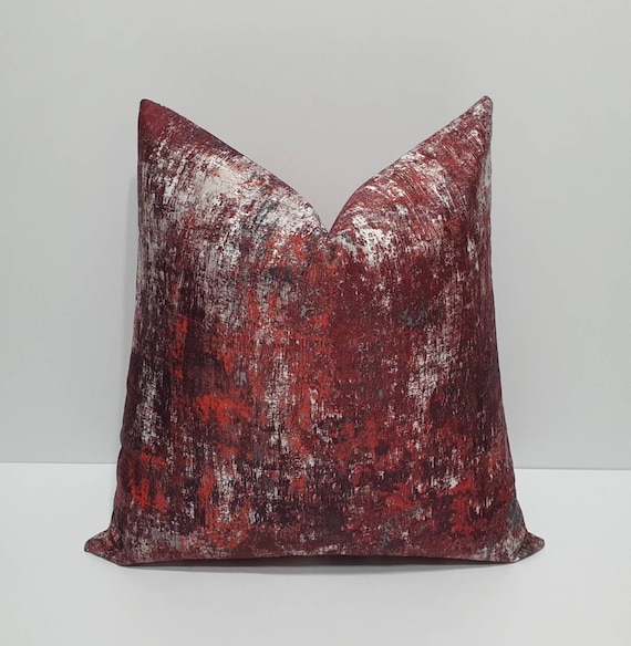 Dark red throw best sale pillow