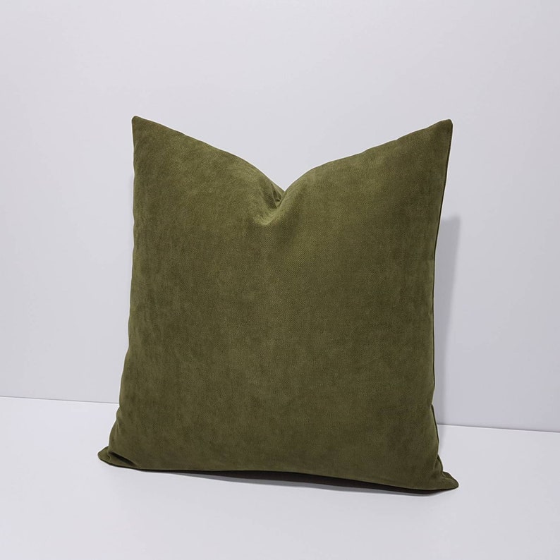 Khaki Green Pillow Cover Green Cushion Cover Green Throw Etsy