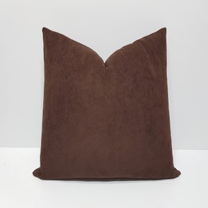 dark brown pillow cover, brown cushion cover, sofa throw pillow cases, large bed pillow cover, farmhouse brown lumbar pillow cover