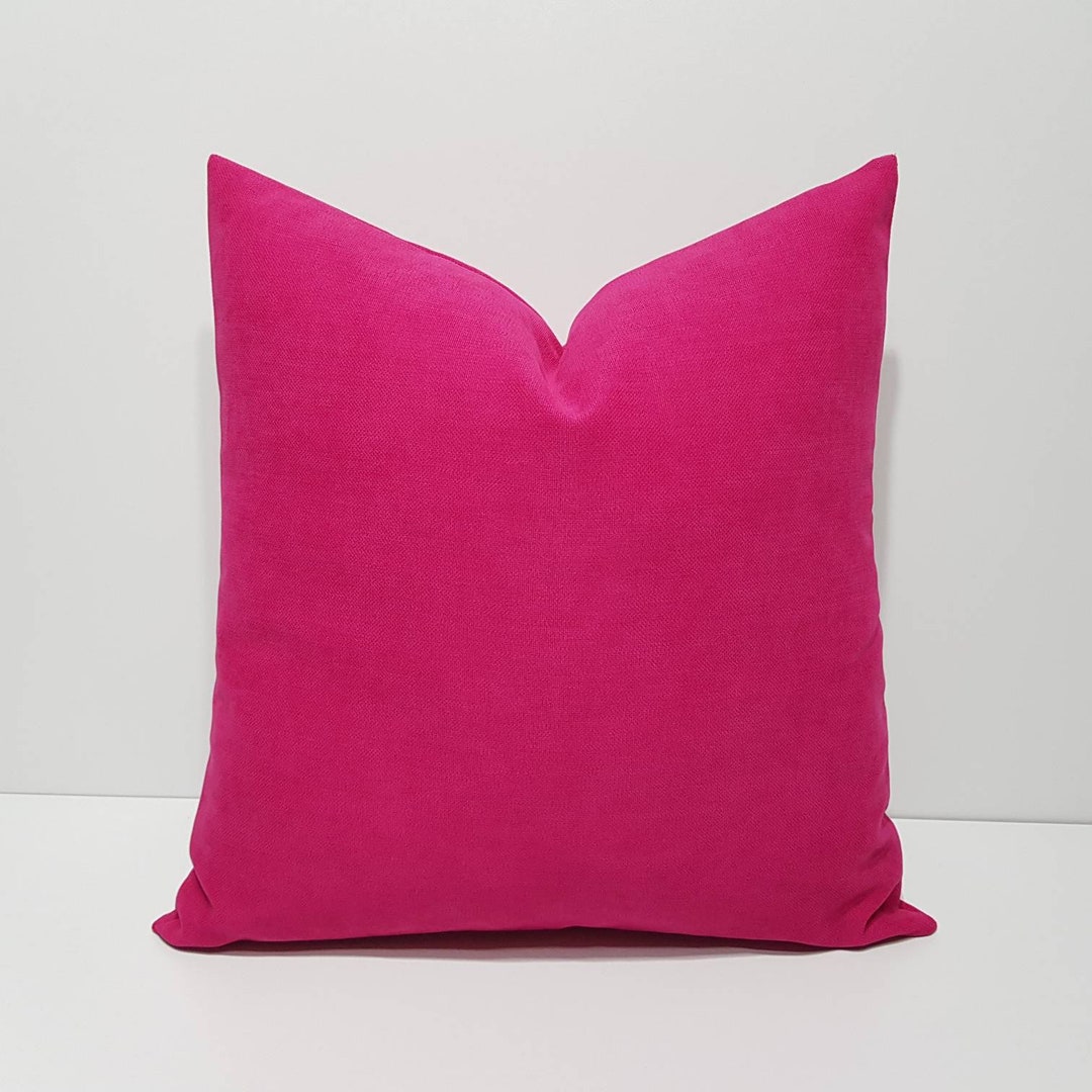 Dark Hot Pink Pillow Cover Pink Lumbar Cushion Cover Fuchsia Etsy