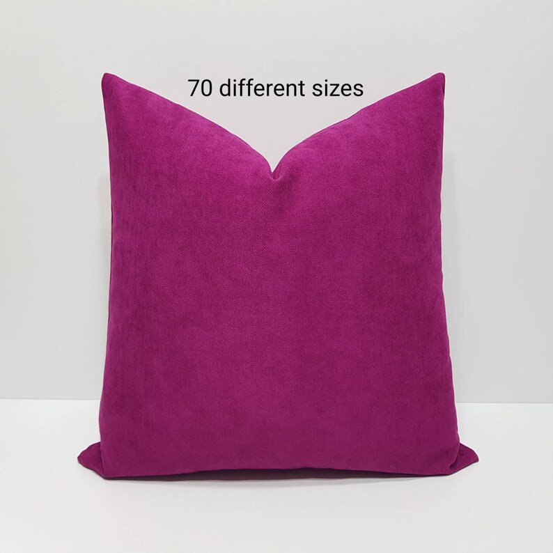 Fuchsia Pillow Cover Dark Pink Pillow Cover Dark Fuchsia Etsy