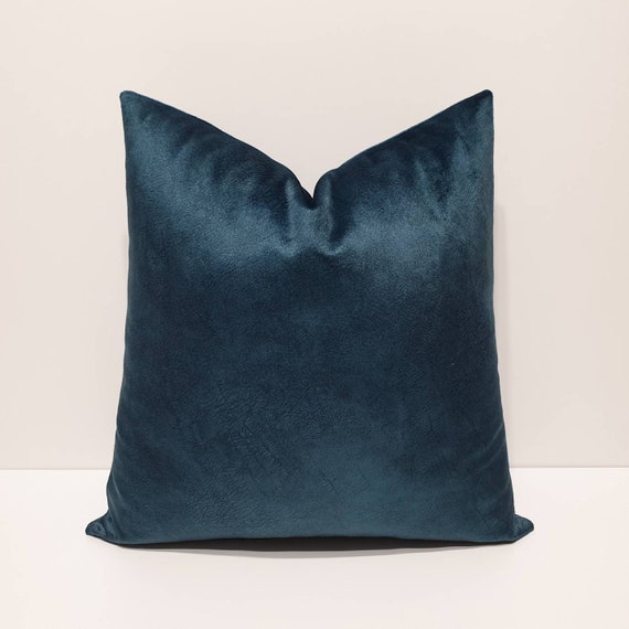 Dark teal velvet clearance pillow