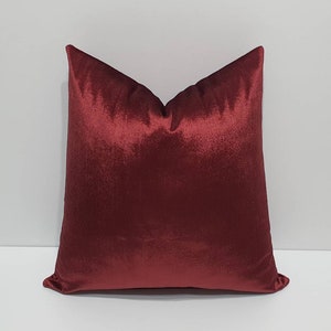 dark burgundy velvet pillow cover, bright velvet cushion cases, luxury sofa throw pillow, luxury velvet lumbar pillow, large bed pillow case