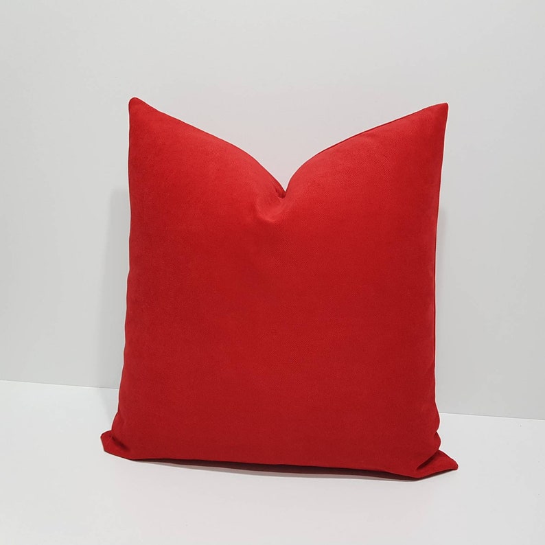 Red Pillow Cover Red Cushion Covers Christmas Pillow Case Etsy