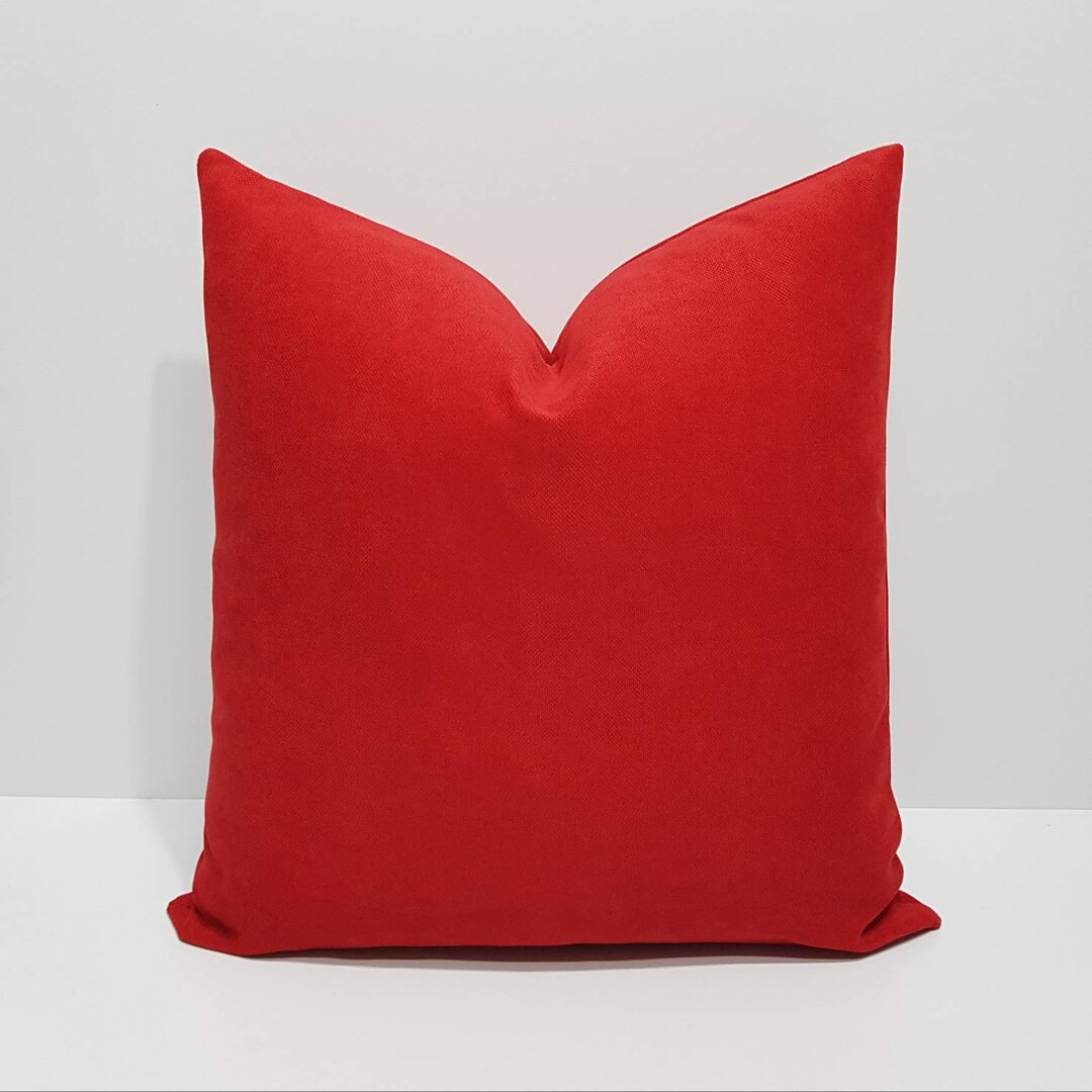 Red Pillow Cover Red Cushion Covers Christmas Pillow Case Etsy