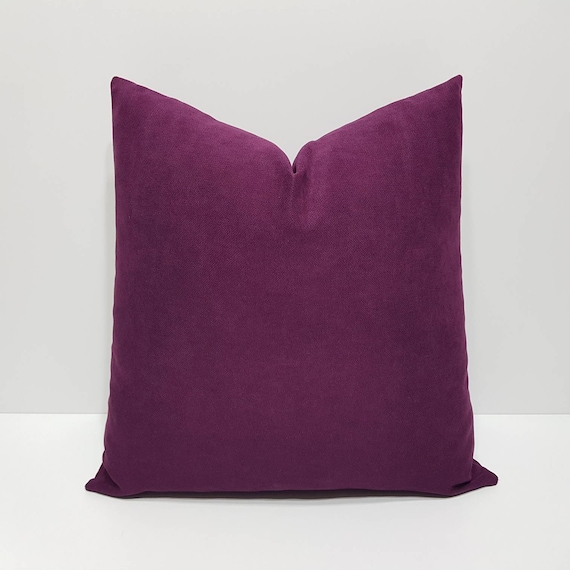 Purple Pillow Cover Purple Throw Pillow Cover Solid Purple Etsy UK