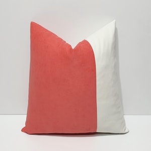 Zierkissen in koralle und off-white, Designerkissen bezug, kissenbezug, kissenbezug, kissenbezug, kissenbezug, kissenbezug, korallrosa