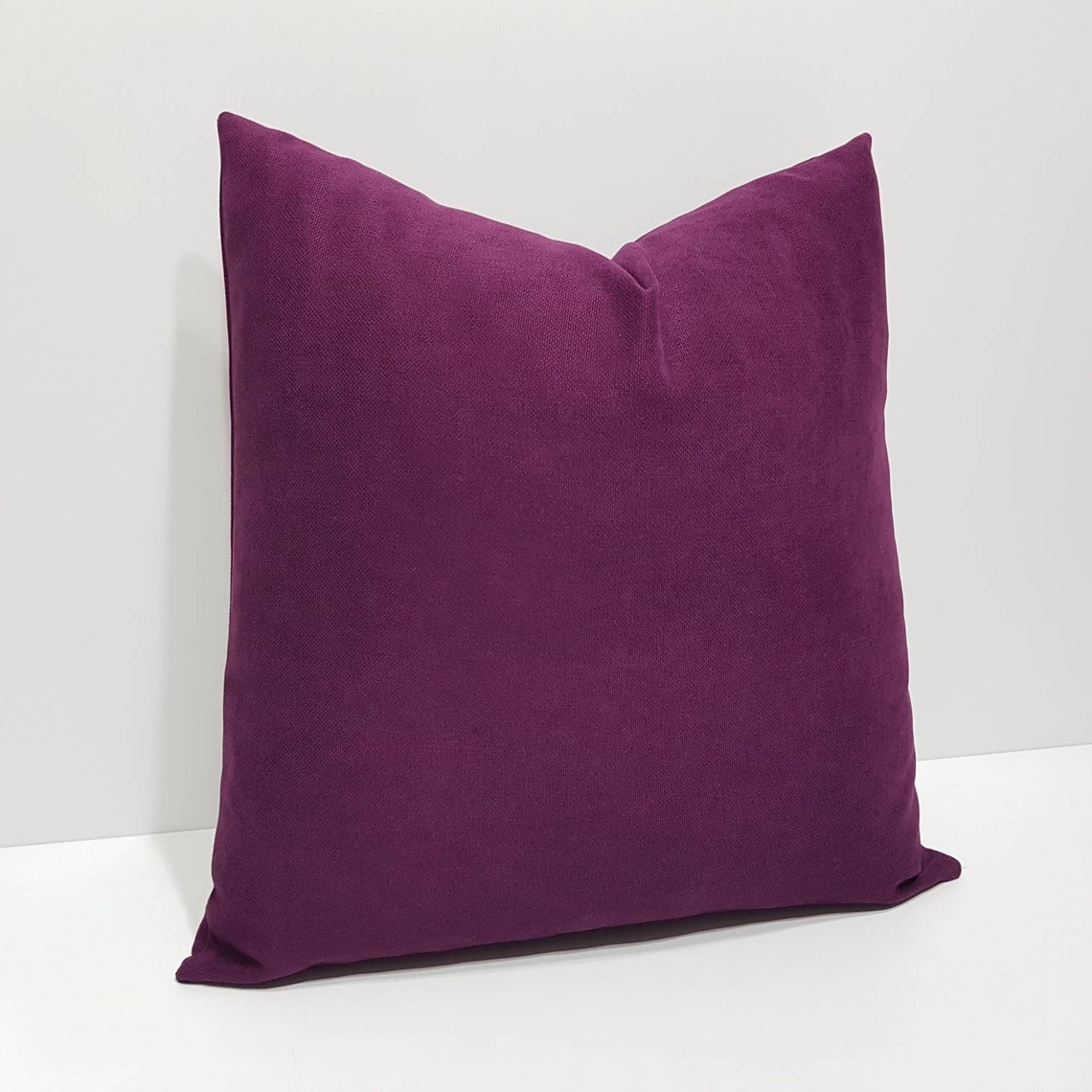 Purple Pillow Cover Purple Throw Pillow Cover Solid Purple Etsy