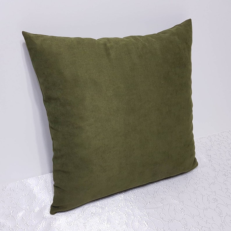 Khaki green pillow cover solid green cushions green outdoor Etsy
