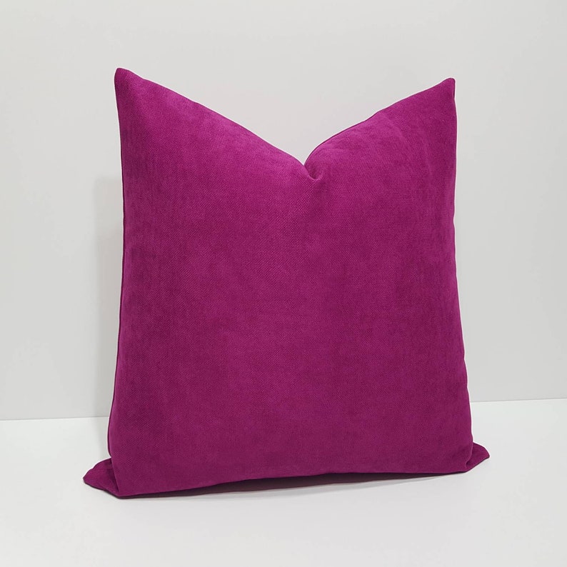 Fuchsia Pillow Cover Dark Pink Pillow Cover Dark Fuchsia Etsy
