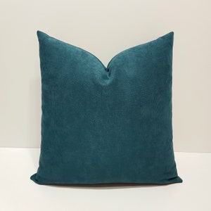 dark teal pillow cover, cushion cover, teal green throw pillow cases, solid sofa pillow cover, teal lumbar pillow cover, 22x22, 24x24, 26x26