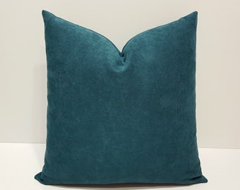 dark teal pillow cover, cushion cover, teal green throw pillow cases, solid sofa pillow cover, teal lumbar pillow cover, 22x22, 24x24, 26x26