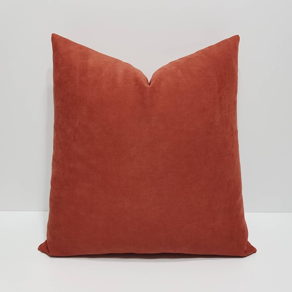 Terracotta Velvet Pillow Etsy