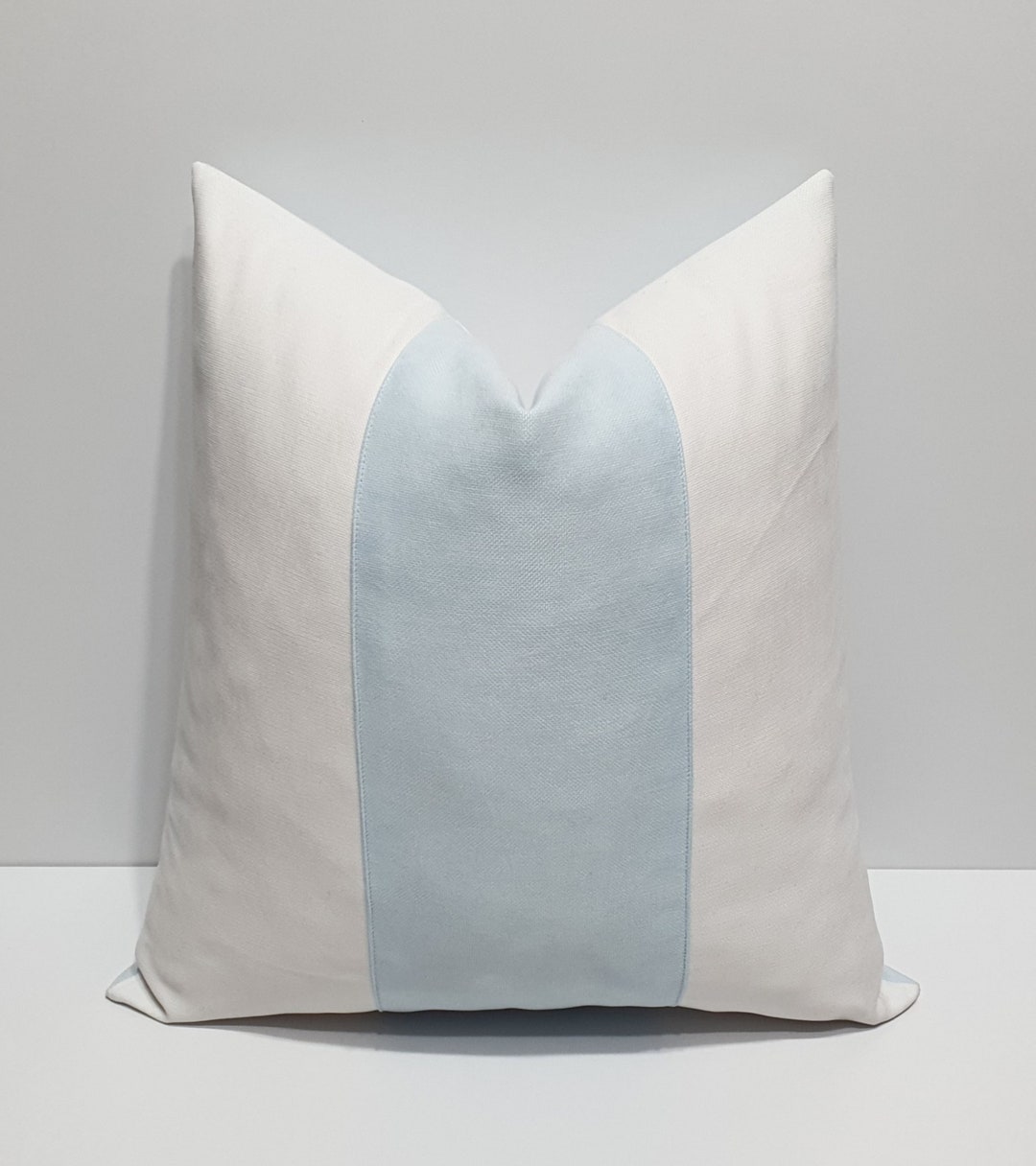 Blue and White Pillow Cover, Baby Blue Pillow Cover, Designer Baby