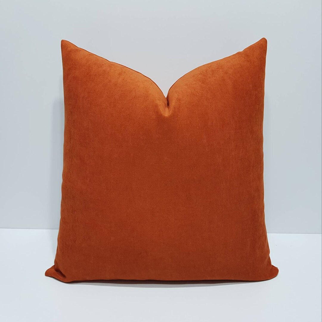 Burnt Orange Pillow Cover, Orange Cushion Cover, Burnt Orange Throw