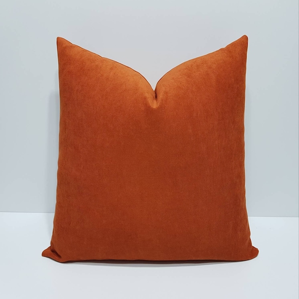 burnt orange pillow cover, orange cushion cover, burnt orange throw pillow cases, farmhouse sofa cushions, autumn pillows, autumn decor