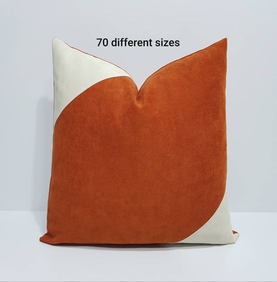 orange and cream cushions