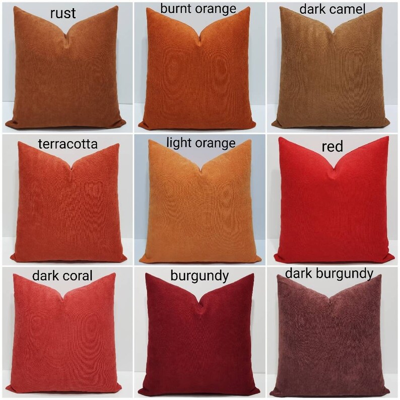 mustard 16x24 12x18 40x60 14x22 rust 30x50 12x20 orange lumbar pillow cover long cushion cover bed pillows solid throw pillows