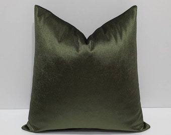 khaki grüner Samtkissenbezug, heller Sofakissenbezug, Lendenkissenbezug aus Samt