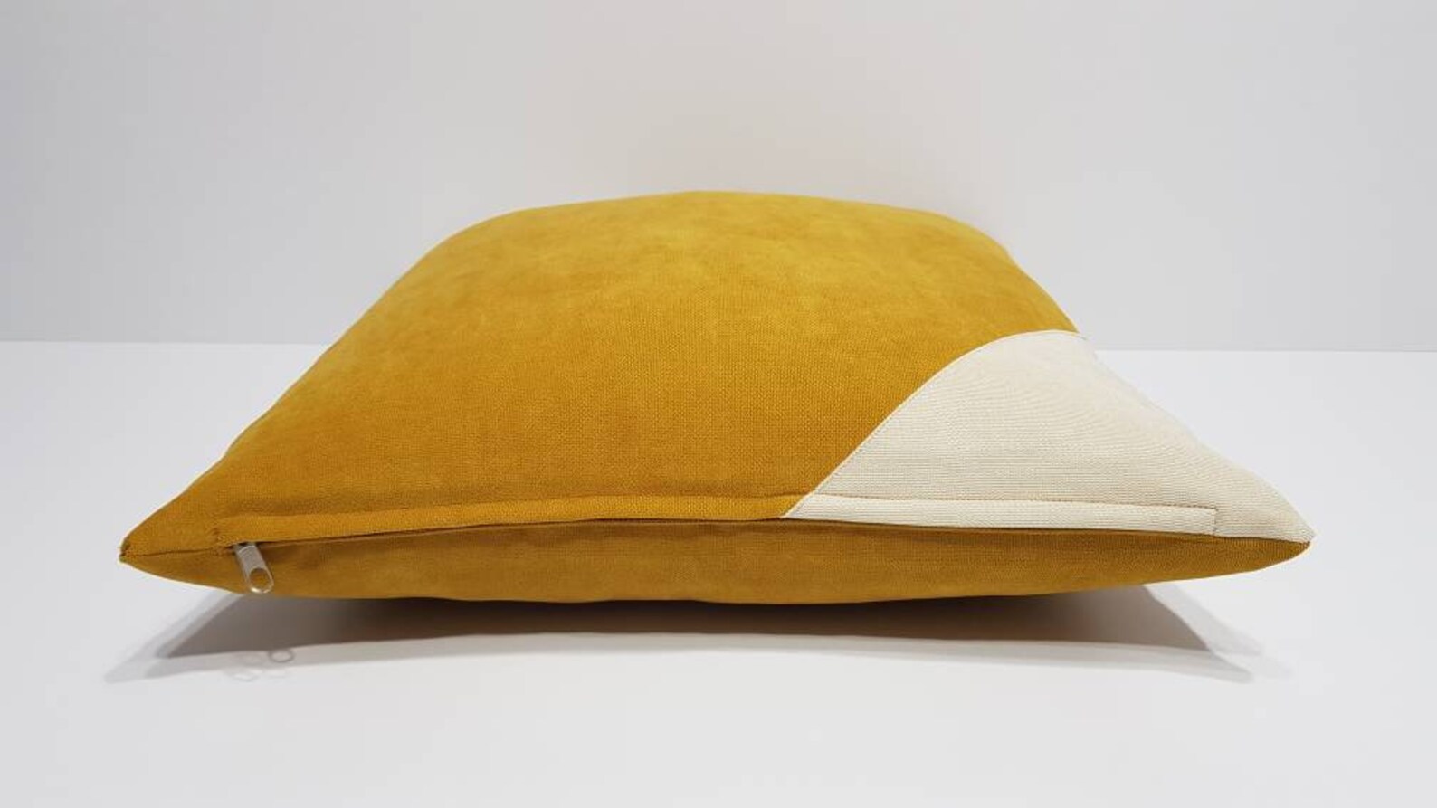 Mustard Yellow Pillow Cover Yellow and Cream Pillow Case Etsy