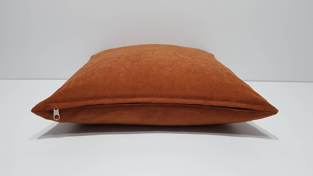 Rust Pillow Cover Rust Cushion Cover Rust Color Throw Etsy