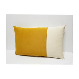 mustard yellow lumbar pillow cover, mustard and cream pillow cover, modern yellow lumbar cushion, mustard sofa lumbar throw pillow case