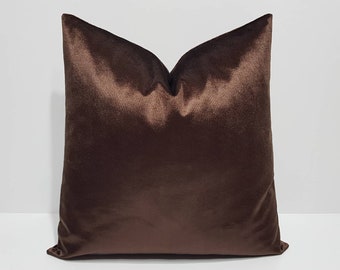 dunkelbrauner Samt Couch Kissenbezug, heller Sofa lumbaler Kissenbezug