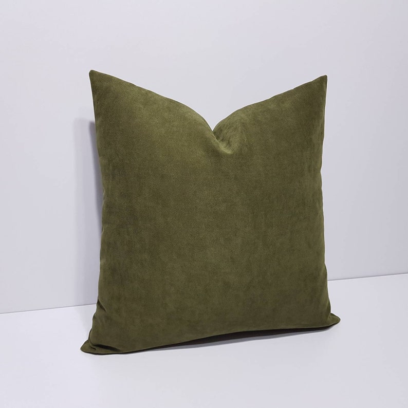 Khaki Green Pillow Cover Green Cushion Cover Green Throw Etsy