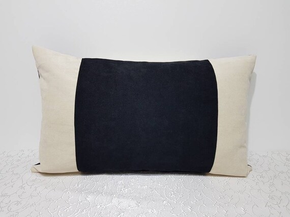 Black and 2025 cream lumbar pillow