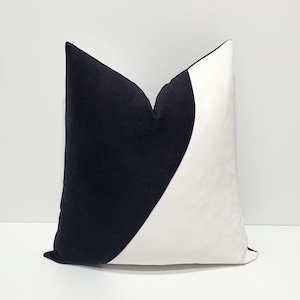 black and white throw pillow cover, black white sofa cushion cases, decorative lumbar couch pillowcase