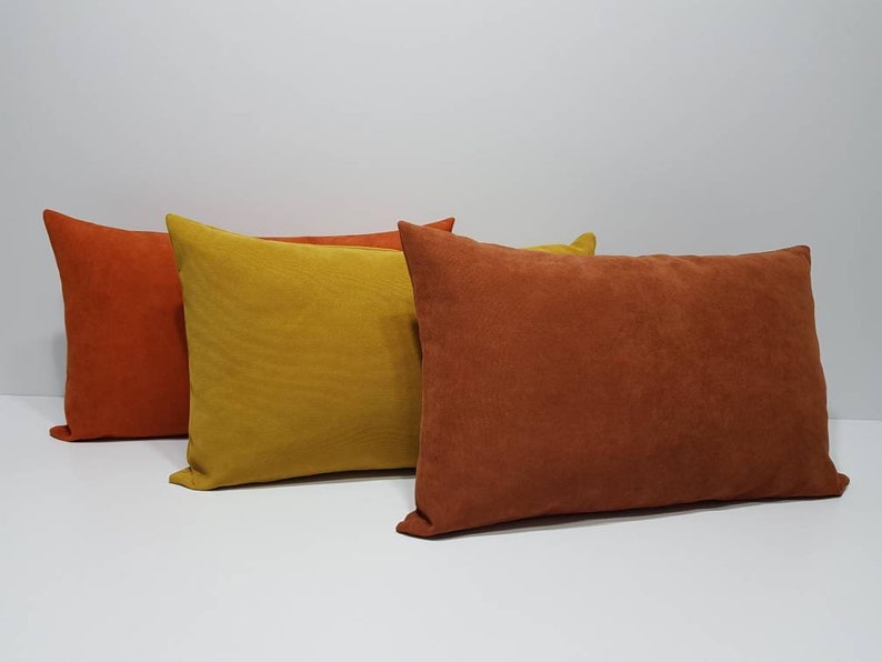 mustard 16x24 12x18 40x60 14x22 rust 30x50 12x20 orange lumbar pillow cover long cushion cover bed pillows solid throw pillows