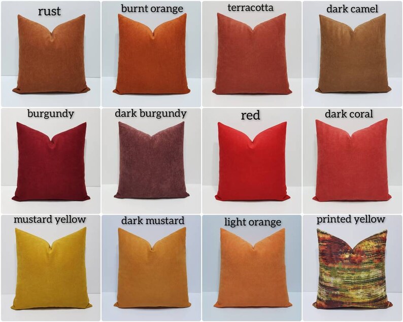 Large Pillow Covers Sofa Cushion Cover Brown Farmhouse Couch Etsy