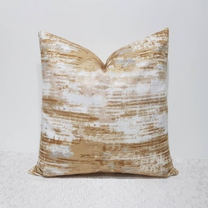 dark cream pillow cover, cream cushion case, decorative throw pillow cover, dark cream and white pillow cover, farmhouse lumbar pillow case
