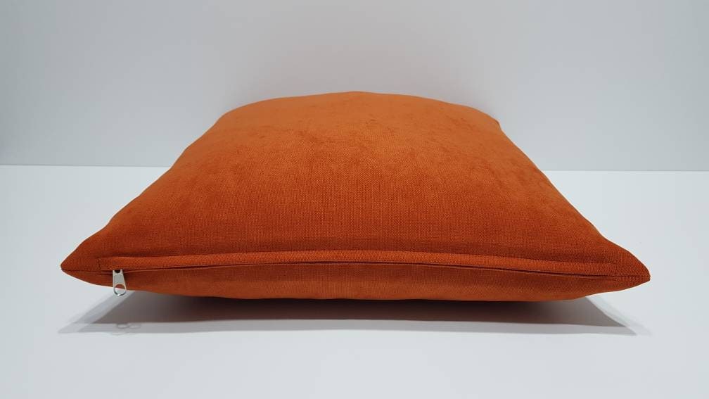 VAKADO Copricuscini Velluto Arancione 45x45cm Fodere per Cuscini Decorativi Quadrati Morbidi Decorazioni per la casa per Divano Camera da Letto Set di 2
