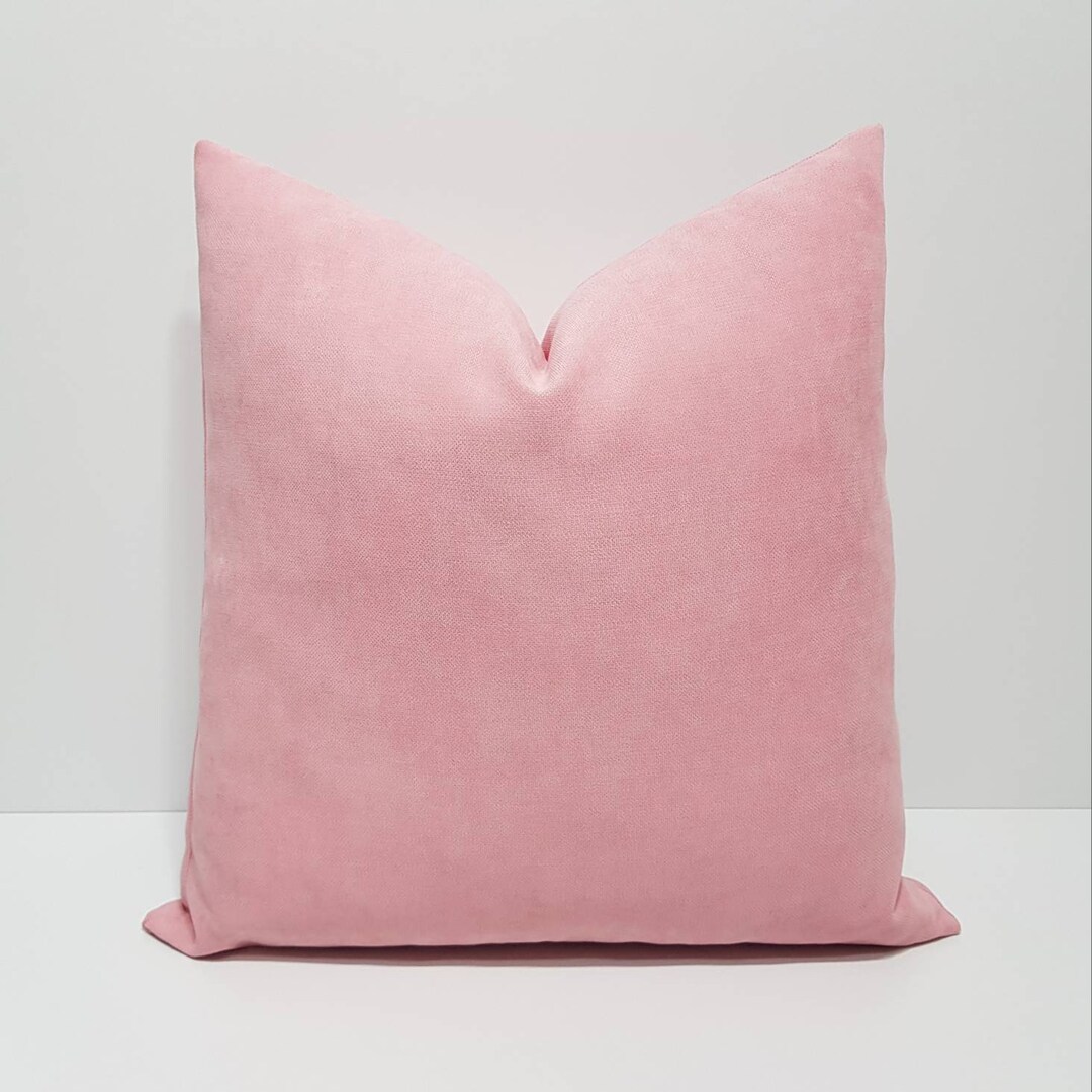 Baby Pink Pillow Cover, Light Pink Cushion Cover, Solid Pink Throw