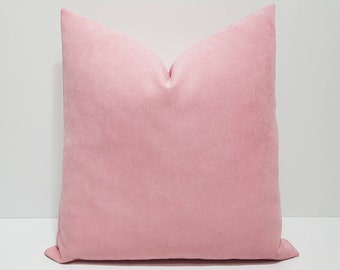 Baby rosa Kissenbezug, hellrosa Kissenbezug, feste rosa Kissenbezüge, rosa Sofa rückenkissen, kissenbezug, coussin housse