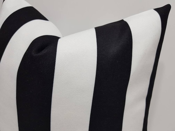 Black and White Pillow Cover Black White Striped Pillow Covers Black and White Cushions Striped Lumbar Pillows Black Sofa Throw Pillow Etsy UK
