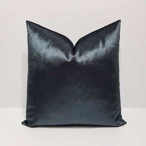 dark gray velvet pillow cover, charcoal gray pillow cover, luxury velvet sofa cushions, modern velvet throw pillow cover, bed velvet pillow