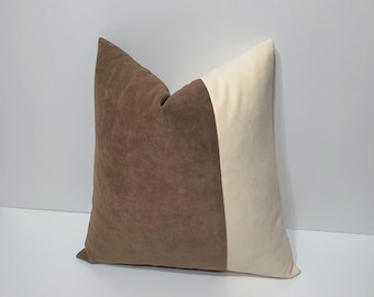 designer cushion cases, brown and cream pillow cover, sofa pillow cover, brown home decor, brown lumbar pillow cover, couch cushion cases