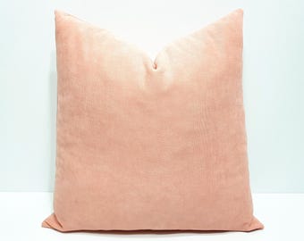 salmon pink throw pillow cover, sofa pillowcase, couch lumbar cushion cover