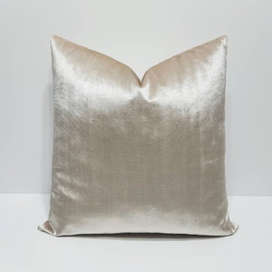 beige velvet pillow cover, beige bright velvet pillow case, modern velvet cushion cover, luxury velvet pillows, velvet lumbar pillow case