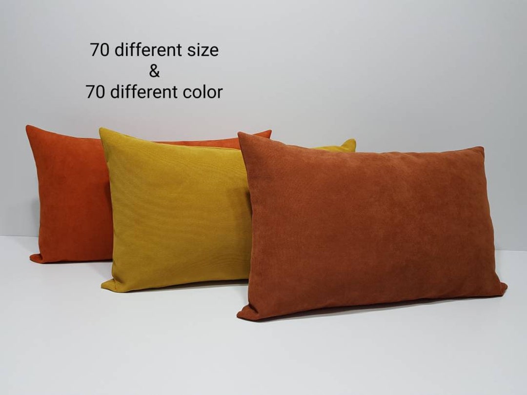Lumbar Pillow Cover Long Cushion Cover Large Rectangle Pillow Cases Oblong Bed Pillow Cover Mustard Orange Rust Pillow With Zipper Etsy