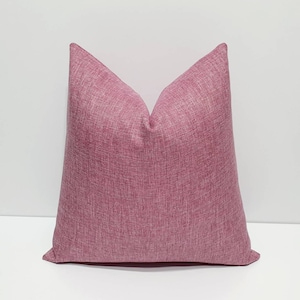 Linen pink pillow cover, pink pillow cover, linen cushion case, modern pink throw pillow, luxury sofa cushions, linen lumbar pillow  cover