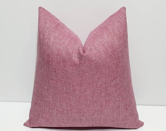 Linen pink pillow cover, pink pillow cover, linen cushion case, modern pink throw pillow, luxury sofa cushions, linen lumbar pillow  cover