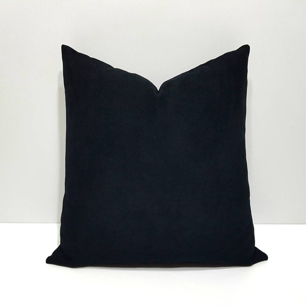Solid Black 24x24 Pillow Etsy