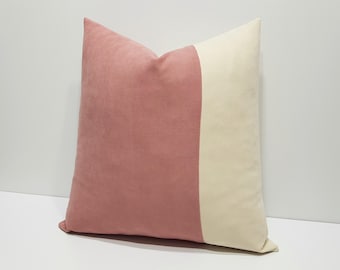 blush pink pillow cover, pink and cream pillow case, blush pink throw pillow cover, moder sofa cushions, luxury bed pillow cover