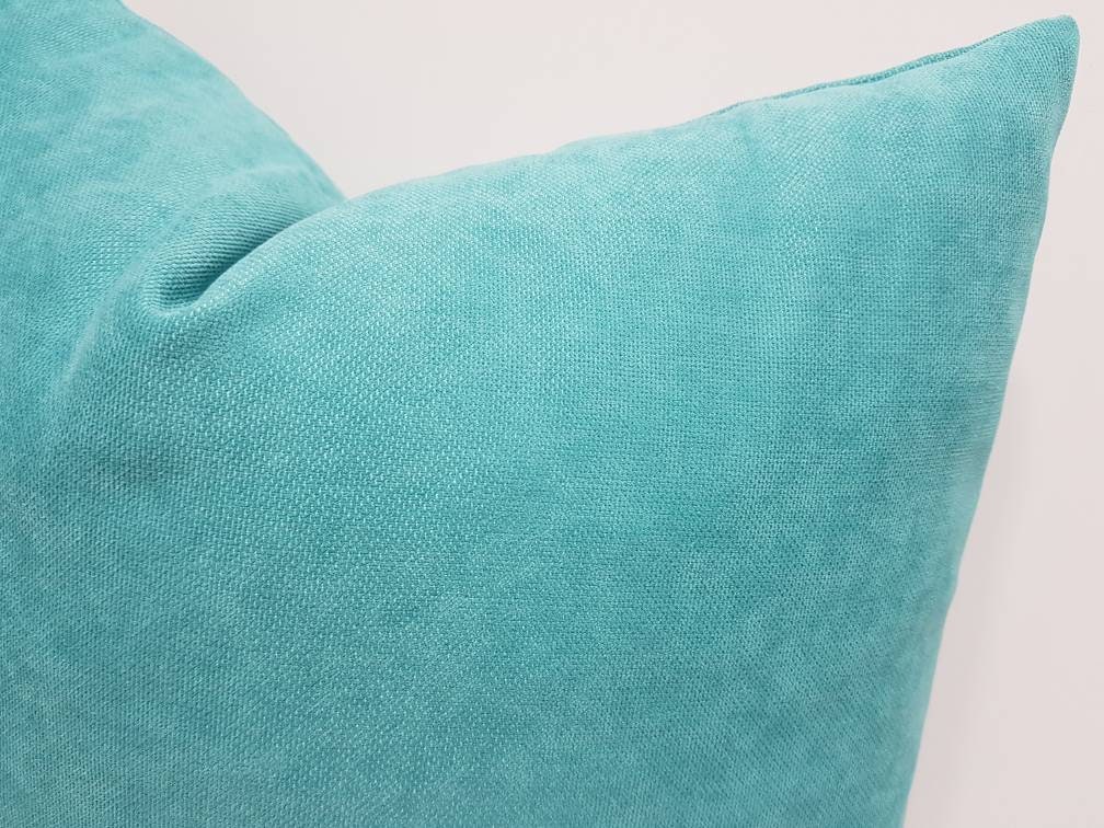Light Turquoise Pillow Cover Turquoise Throw Pillow Case Etsy UK